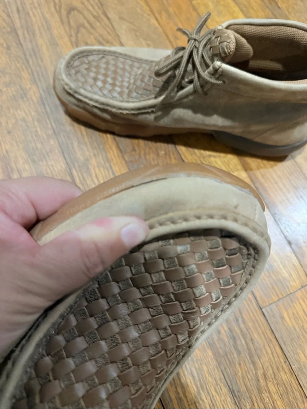 Twisted X Men's Basket Weave Chukka Driving Mocs Size 7M